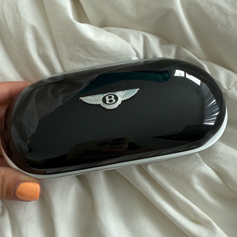 Elegant Black Sunglasses Case with Logo